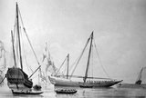 Bagala: A high-sterned vessel of various burdens, from 50 to 300 tons, employed at Muscat and on the shores of Oman: the word signifying 'mule' among the Arabs, and therefore indicative of carrying rather than sailing.  From 'The Sailor's Word-Book' (London, 1867).